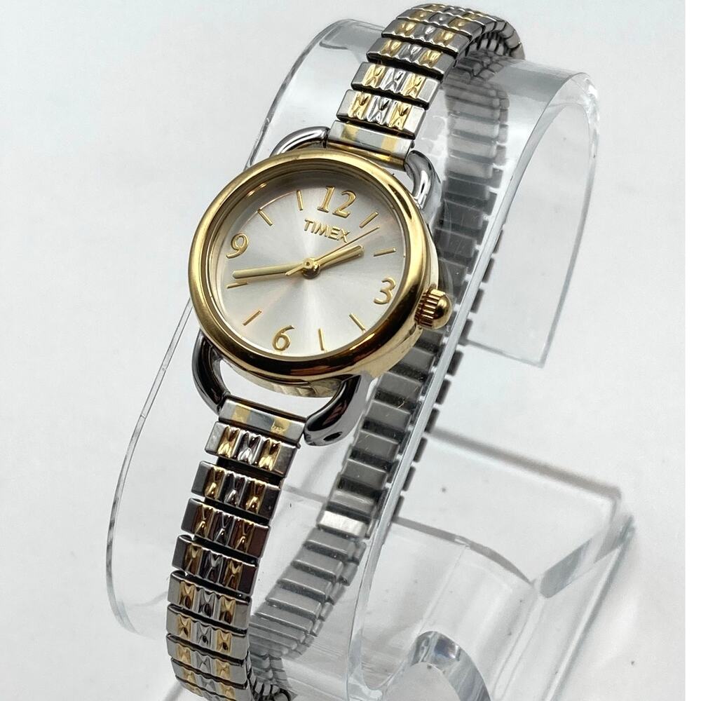 Timex Pleasant Street Women's Watch 22mm - New Battery - Stretch Band WR 30m